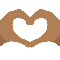 Heart Hands- Medium-Dark Skin Tone emoji on Twitter